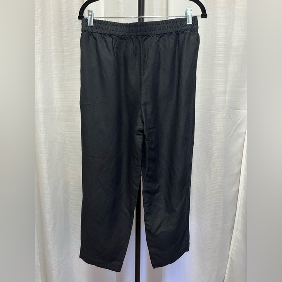 Madewell Linen-Blend Track Trousers in Black | size Medium - Picture 4 of 11